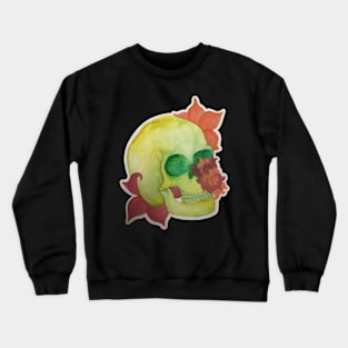 Colorful Skull and Flowers Crewneck Sweatshirt